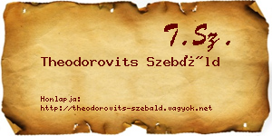 Theodorovits Szebáld névjegykártya